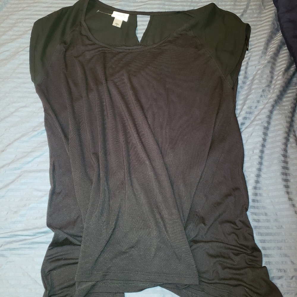 Black sleeveless dress top